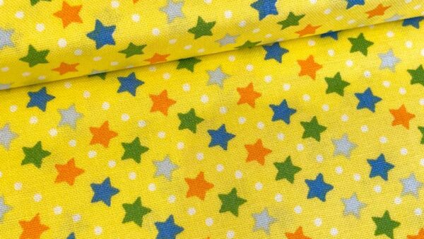 Estrelas em Amarelo - Retalho 90cm - Riera Alta